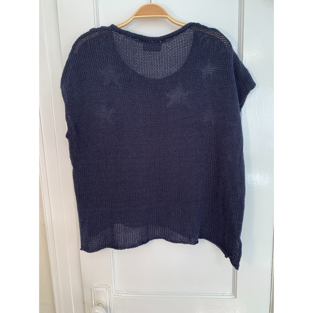 Wooden Ships Coastal Americana Kelly Tee Cotton Knit Scoop Neck Sweater M/L - Picture 4 of 12